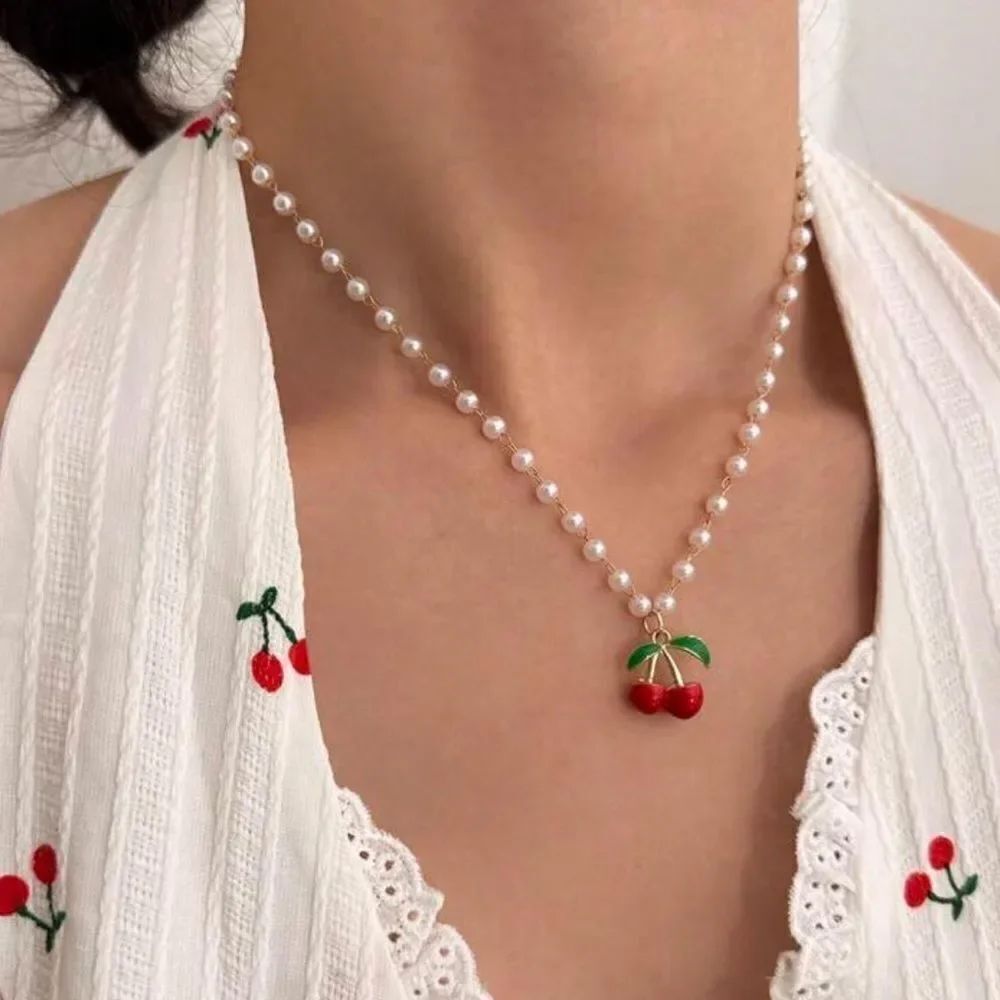 CherryโPearlโNecklaceโA1380